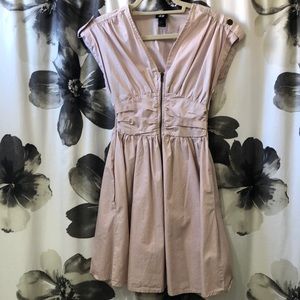 H&M military zip front dress w/ pockets